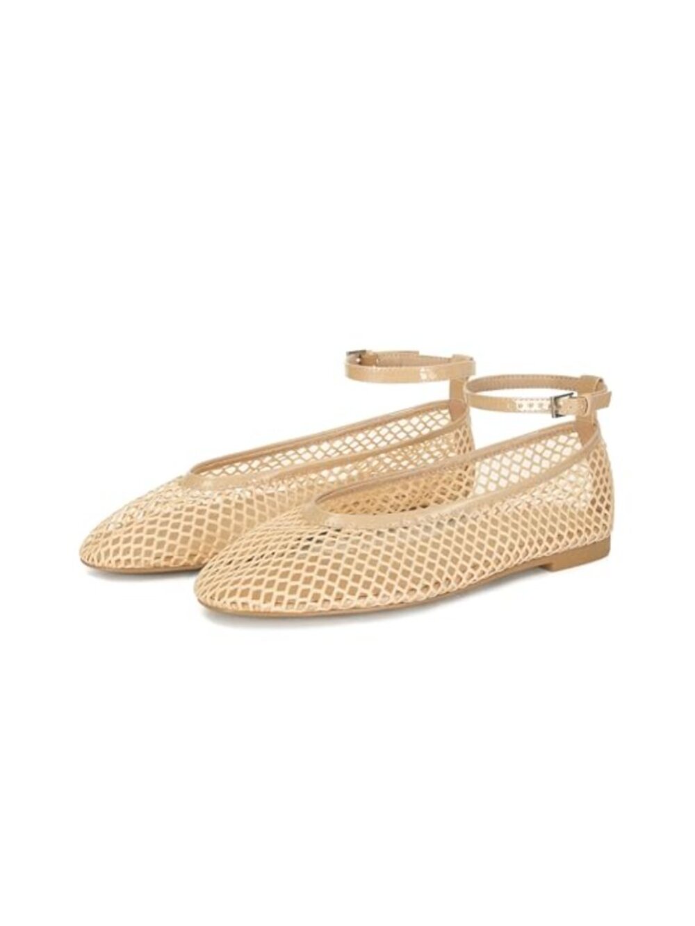 Mesh Ballet Flats Round Toe Buckle Strap Mary Jane Comfortable Women's Shoes